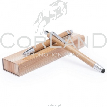 Zestaw piśmienny, bambusowy długopis i ołówek mechaniczny