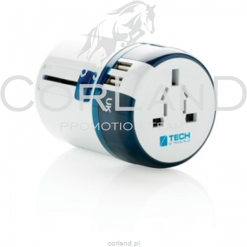 Uniwersalna ładowarka, adapter podróżny Travel Blue z USB