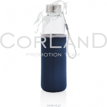 Szklana butelka sportowa 500 ml w pokrowcu